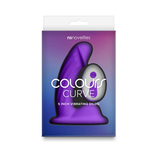 Colours Curve Vibrating 5 in. Dildo Purple by New Sensations Novelties Inc.