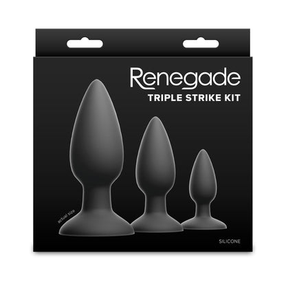 Renegade Triple Strike Plug Kit Black by New Sensations Novelties Inc.