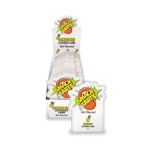 Smack Tarts Lickable Lube Sour Pineapple 3 ml Pouch 36-Piece Display by Little Genie Productions