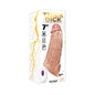 Skinsations Thick Dick 7 in. Vibrating Penis Sleeve with Remote Vanilla Lovers