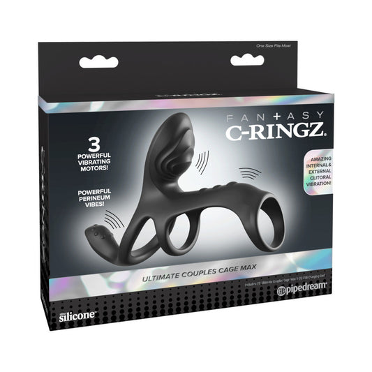 Fantasy C-Ringz Ultimate Couples Cage Max Black by Pipedream