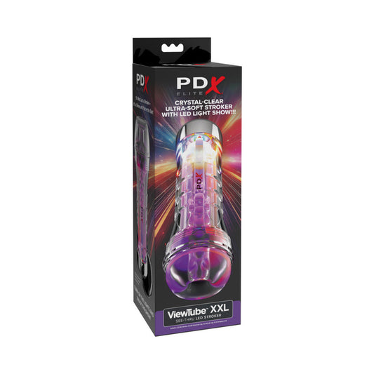 PDX Elite ViewTube XXL See Thru EZ-Grip LED Stroker Clear