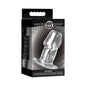 Master Series Dicked Clear Hollow Anal Plug Small