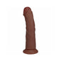 RealRock 6 in. Vibrating Cock Curved Brown