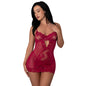 Magic Silk Black Cherry Demi Cup Chemise & Thong Set Cherry S/M by Magic Silk