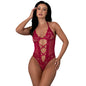 Magic Silk Black Cherry Halter Teddy by Exposed