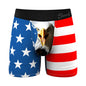 Shinesty The Mascot American Flag Ball Hammock Pouch Underwear with Fly by Shinesty