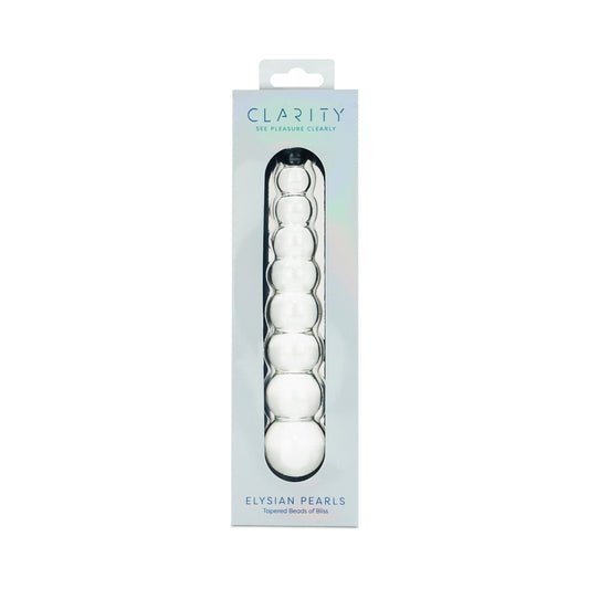 Clarity Elysian Pearls Glass Dildo
