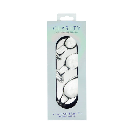 Clarity Utopian Trinity Glass Plug Set by Creative Conceptions LLC
