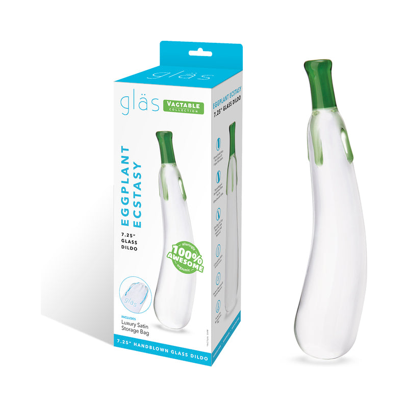 Glas Eggplant Ecstasy 7.25 in. Glass Dildo by Electric EEL Inc.