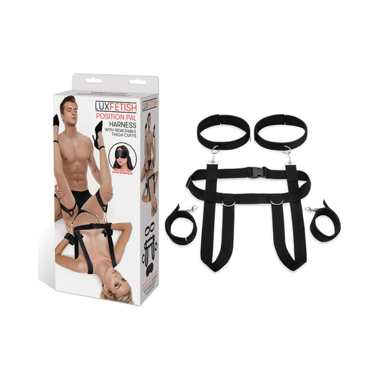Lux Fetish Position Pal Harness with Removable Thigh Cuffs by Electric EEL Inc.