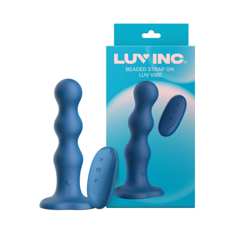 Luv Inc Bs38: Beaded Strap-On Luv Vibe Blue by Vvole