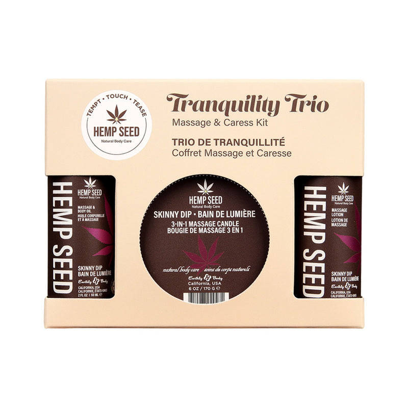 Earthly Body Hemp Seed Massage in a Box Gift Set Skinny Dip by Earthly Body