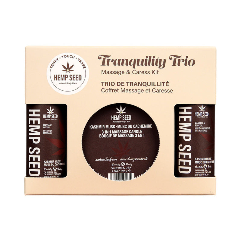 Earthly Body Hemp Seed Massage in a Box Gift Set Kashmir Musk by Earthly Body