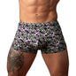 Male Power Gridlock'd Short with Strap Print S