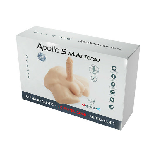 SILEX-D Apollo S Torso with 7 in. Liquid Silicone Model 2 Dildo Vanilla by Doc Johnson