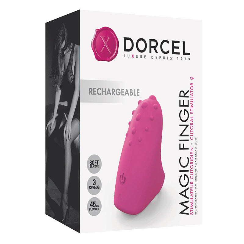 Dorcel Magic Finger Rechargeable Silicone Clitoral Stimulator Pink by Lovely Planet USA