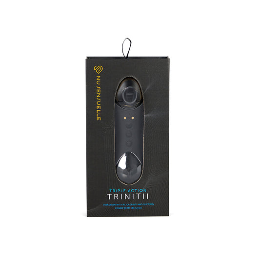 Nu Sensuelle Trinitii 3-In-1 Suction Tongue Vibe 18K Gold Edition by Novel Creations USA Inc. Nu Sensuelle