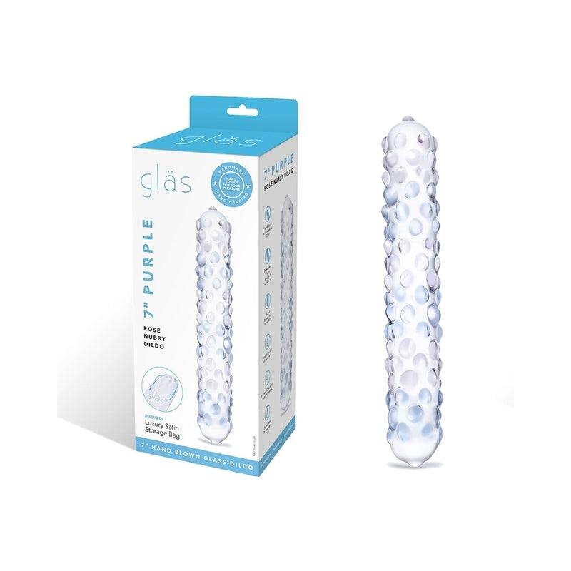 Glas Purple Rose 7 in. Nubby Dildo by Electric EEL Inc.