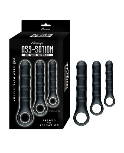 Nasstoys Ass-Sation Anal Wand Training Kit - Black by Nasstoys