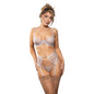 Fantasy Lingerie Radiance Diamond Bra, Garter Belt & Open Back Panty L/XL by Fantasy Lingerie