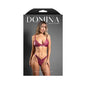 Fantasy Lingerie Domina Bralette & Panty with Zipper Details Berry L/XL by Fantasy Lingerie