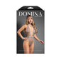 Fantasy Lingerie Domina Crotchless Plunge Teddy with Chain-Link Choker & Detachable Cuffs Gray L/XL by Fantasy Lingerie