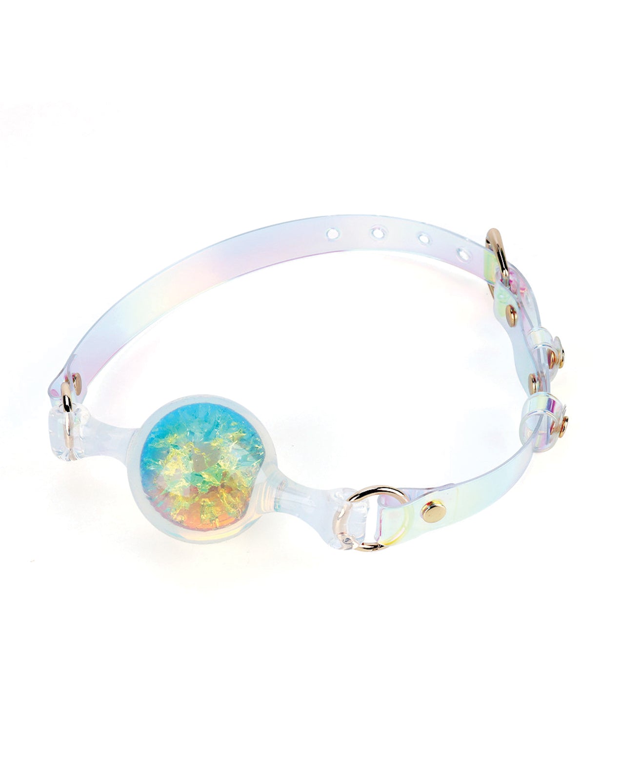 Luxe Prism Small Ball Gag - Rainbow by Pinkelephant