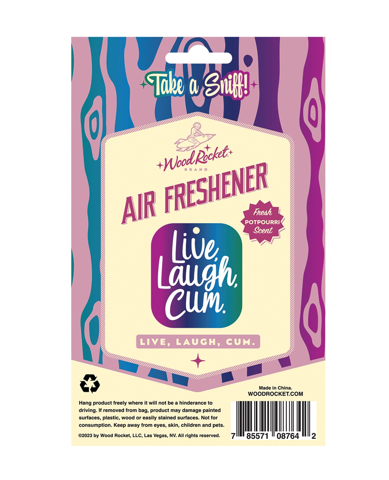 Wood Rocket Live Laugh Cum Air Freshener - Potpourri by Wood Rocket