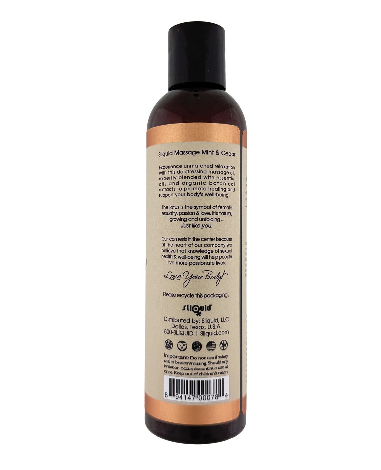 Sliquid Balance Massage Oil - 8.5 oz Cedar Mint by Sliquid