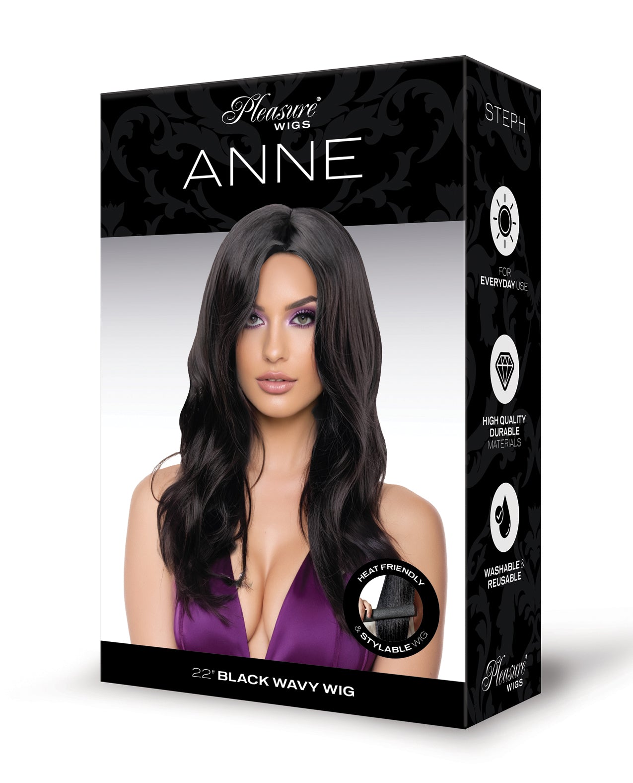 Pleasure Wigs Anne - Black by Pleasure Wigs