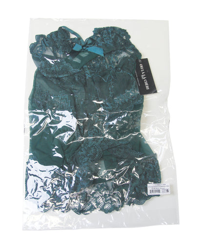 Valentine Lacey Babydoll w/G-String - Green SM by Oh La La Cheri