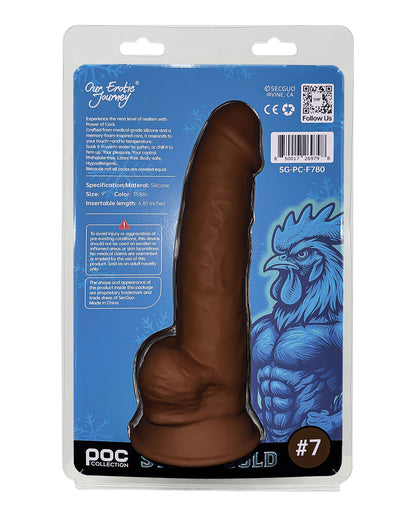Power of Cock 9" Dildo - Brown by Power of Cock
