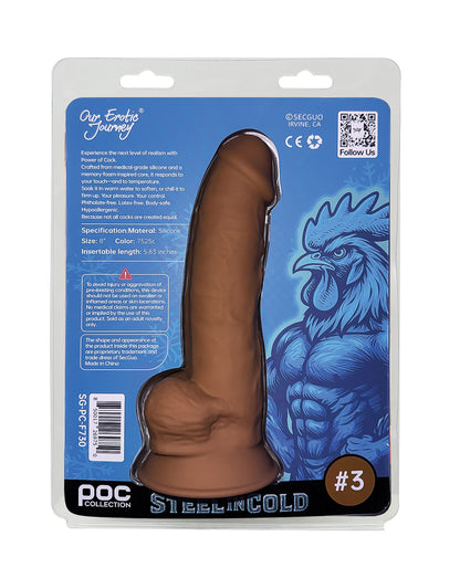 Power of Cock 8" Dildo - Tan by Power of Cock
