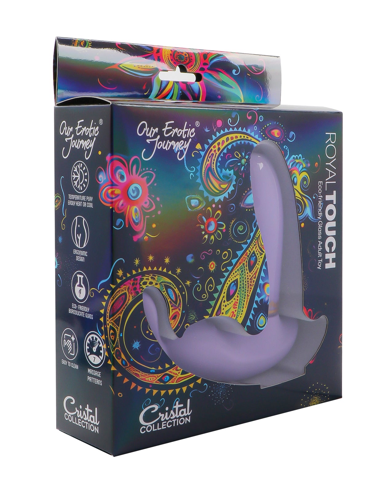 Cristal Royal Touch Glass and Silicone Vibrator by Cristal