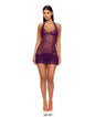 Feel Me Lace Chemise w/Panty - Purple MD by Forplay
