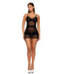 Private Party Glitter Chemise & Thong Set - Black SM by Forplay