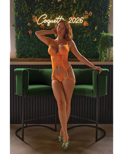 Mango Obsession Bustier w/Thong - Orange O/S by Coquette