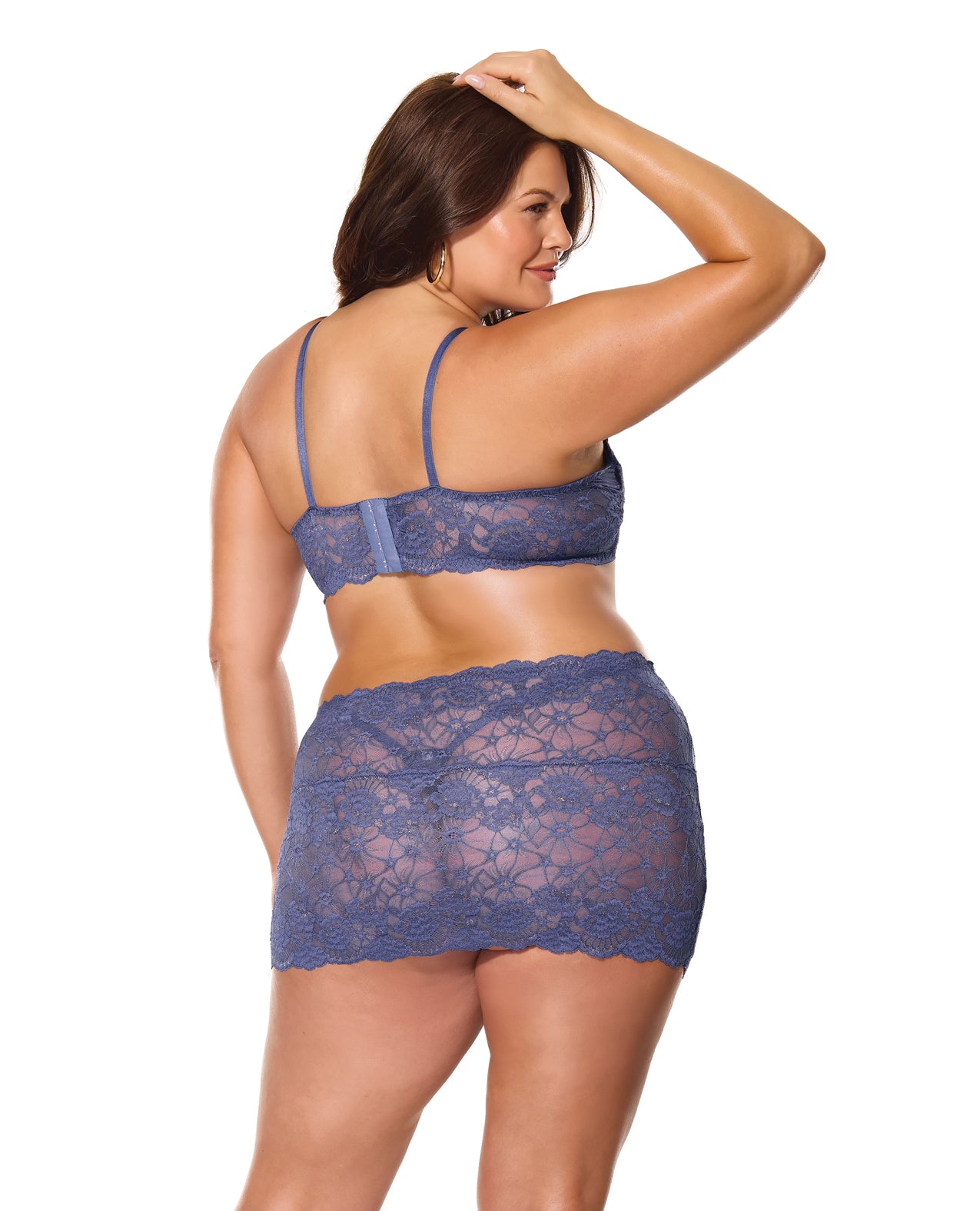 Twilight Fever Lace Bra & Skirt - Curvy by Coquette