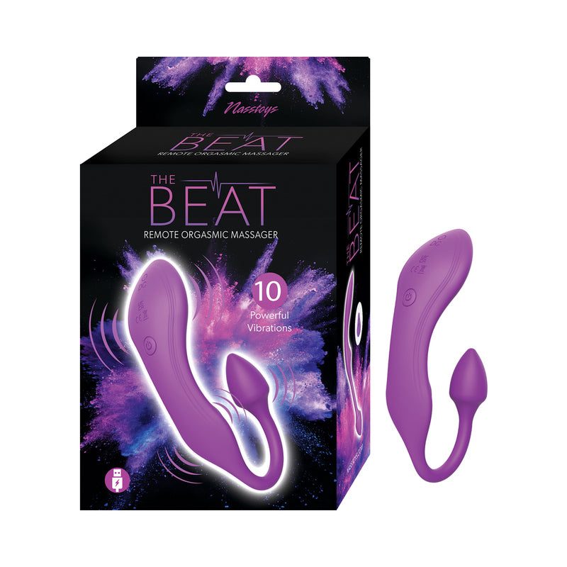 The Beat Remote Orgasmic Massager Purple by Nasstoys