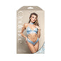 Fantasy Lingerie Opulence Pearl Strap Halter Bralette & Adjustable Pearl G-String Light Blue M/L by Fantasy Lingerie