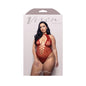 Fantasy Lingerie Vixen Just Kissed Halter Tie Plunge Teddy Red Queen Size by Fantasy Lingerie