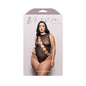 Fantasy Lingerie Vixen Latest Obsession Teddy with Diagonal Rhinestone Accent Cut-Outs Black Queen Size by Fantasy Lingerie