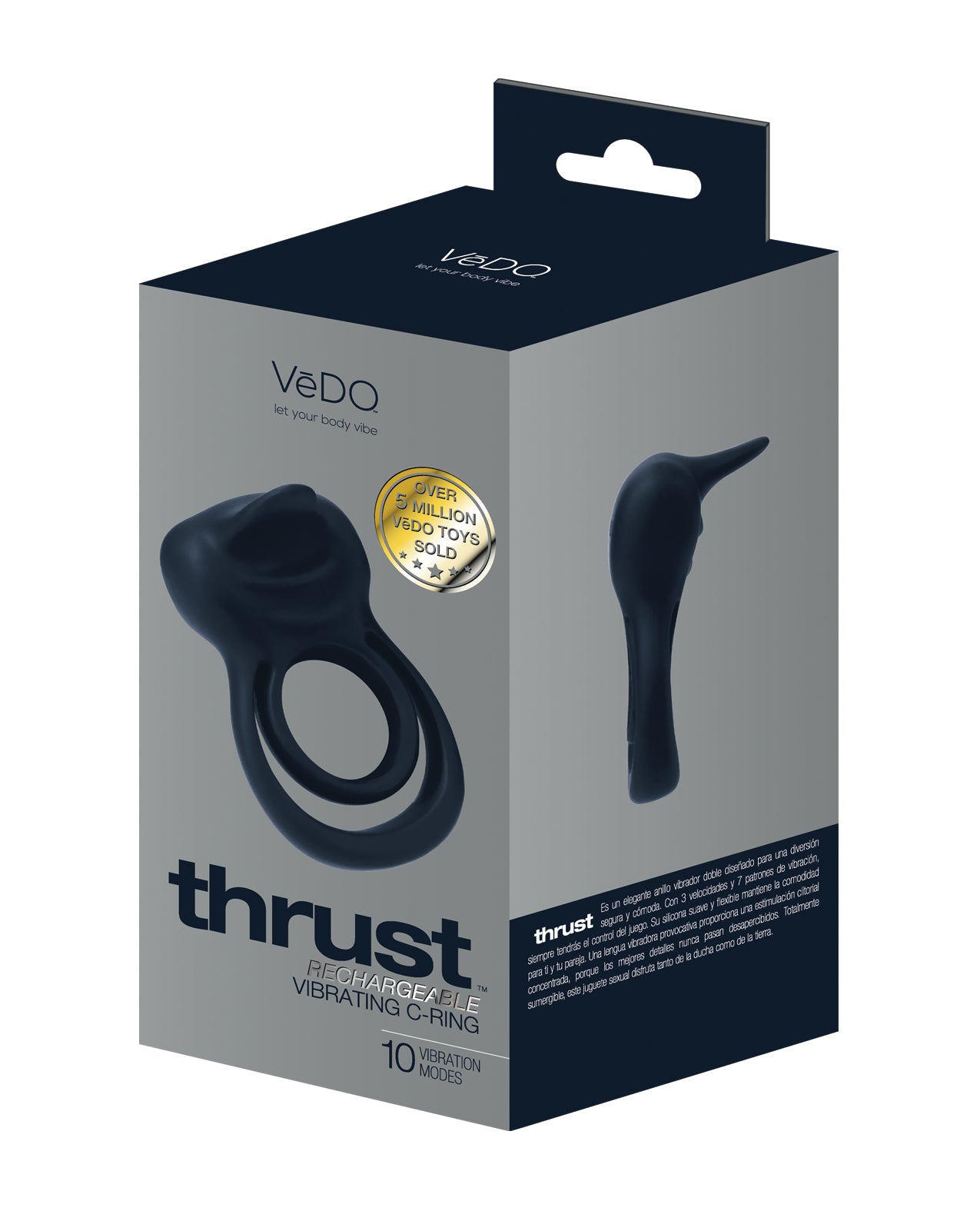 VeDO Thrust Rechargeable Dual C-Ring - Black by VeDO