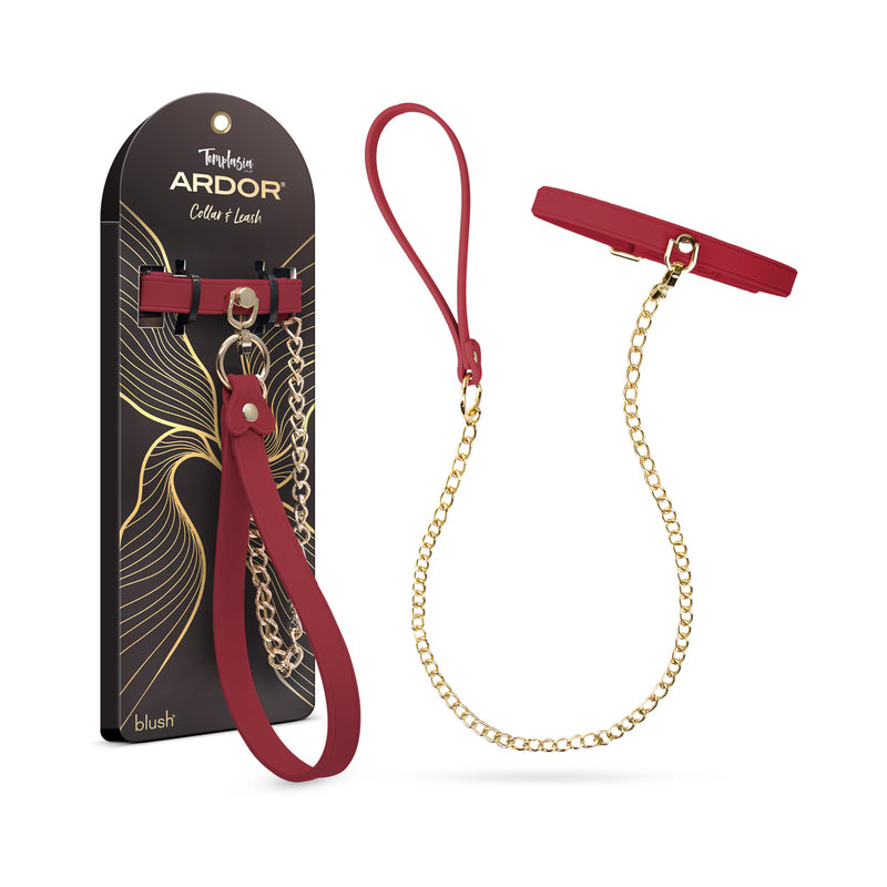 Temptasia Ardor Collar & Leash Red by Blush