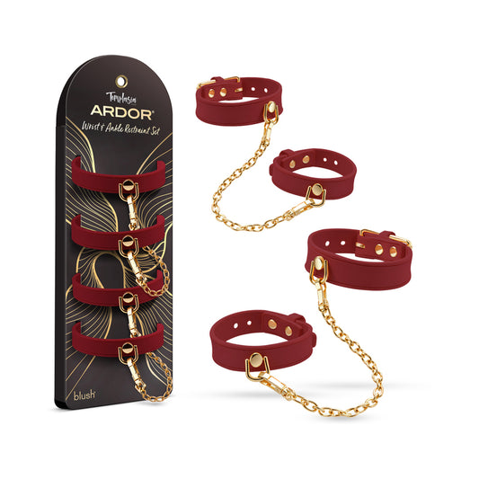 Temptasia Ardor Wrist & Ankle Restraints Red by Blush