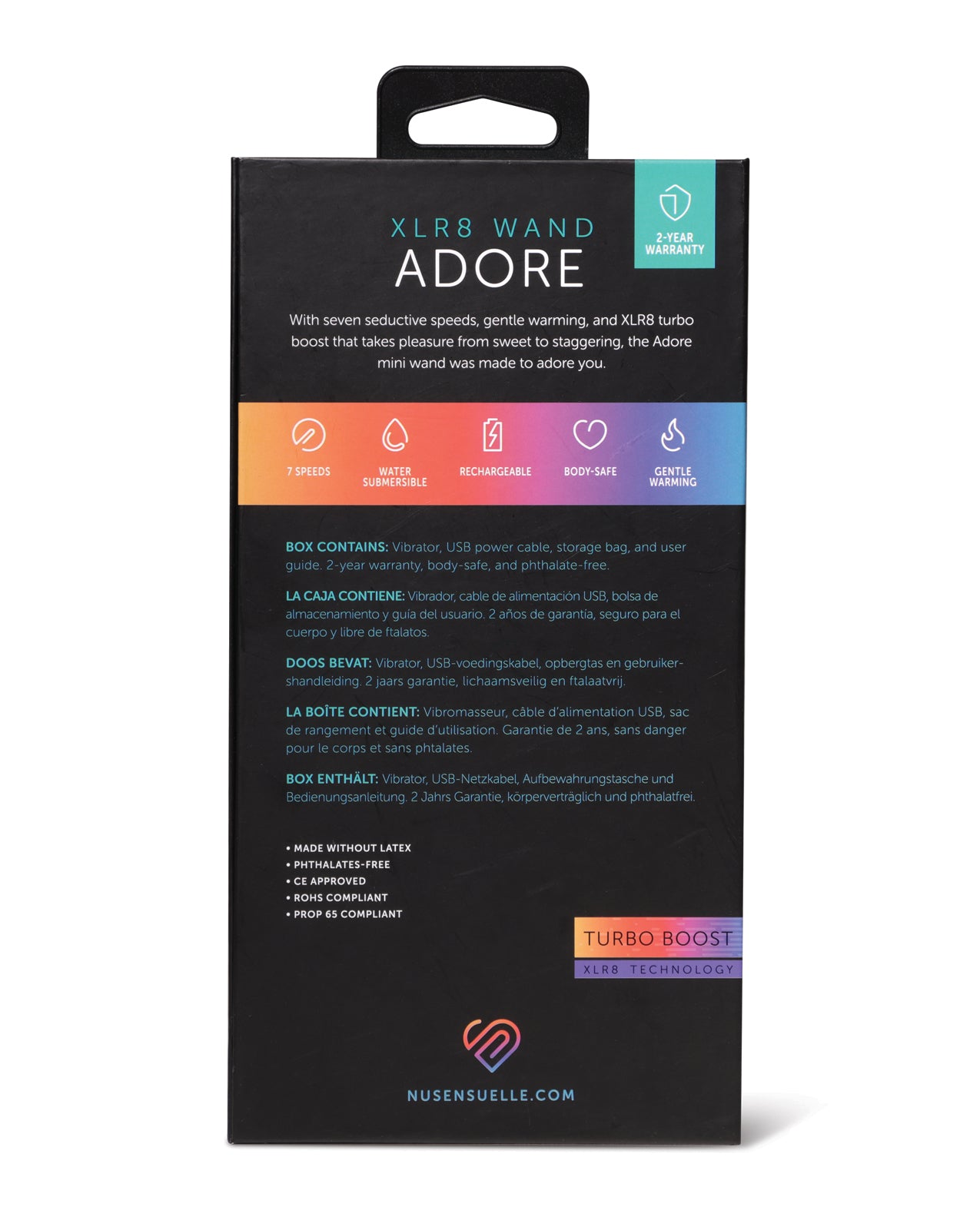 Nu Sensuelle Adore XRL8 Wand w/Heat - Hot Pink by Nu Sensuelle