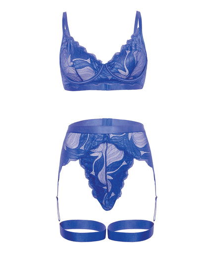 Delphi Lace 2 pc Set w/Attached Garter by Oh La La Cheri