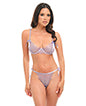 Dahlyia Lace 2 pc Set w/Decorative Ties - Purple S/M