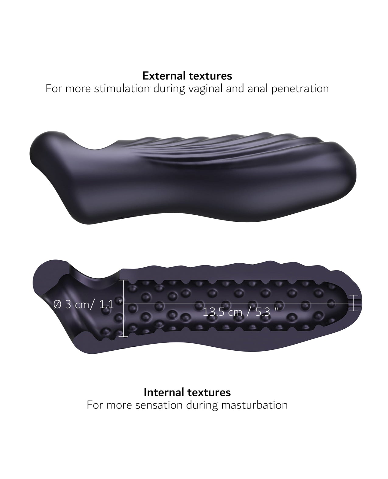 Man Wand RYZER Max Penis Sleeve - Black Plum by Man Wand